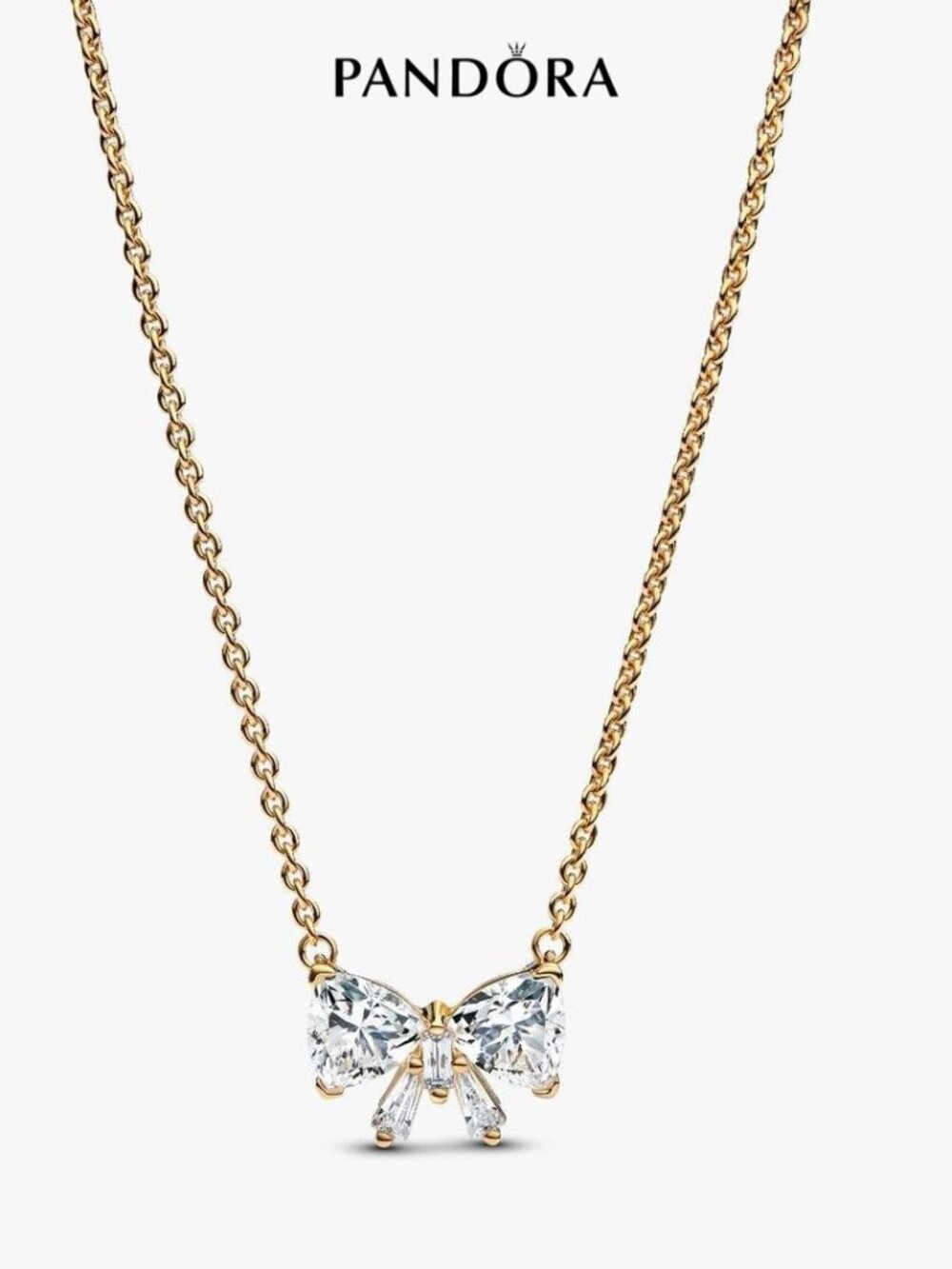 Pandora Sparkling Bow Necklace